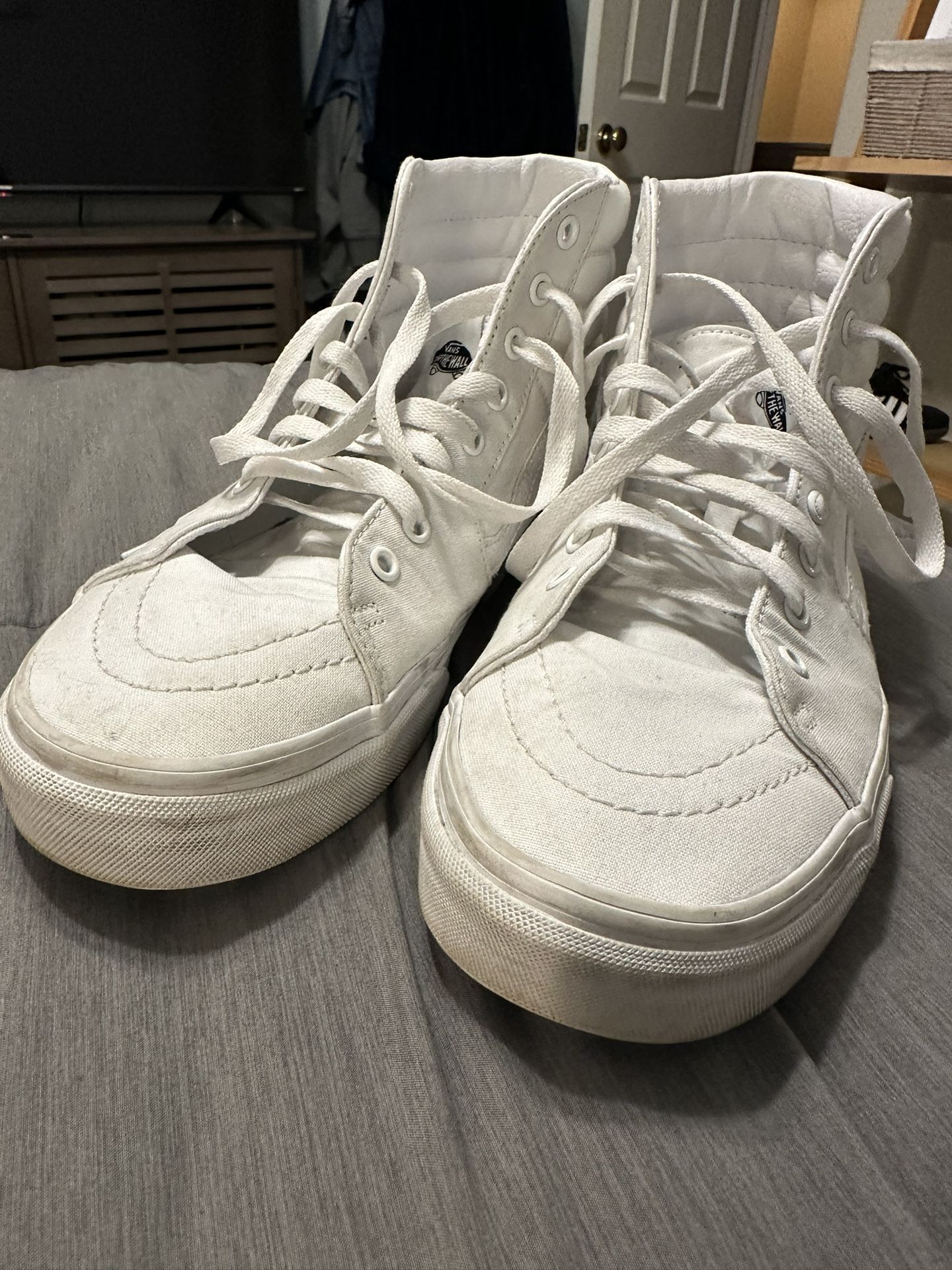 White Vans High Tops Men Size 11