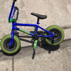 Mini Bmx Bike, Blue And Green 