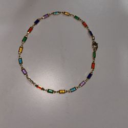 multicolor anklet 18K Gold