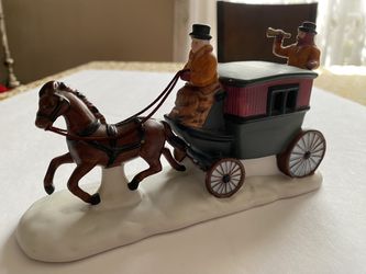 Vintage Department 56 Dickens Heritage Village Collection Dover Horse Carriage 1988  Thumbnail
