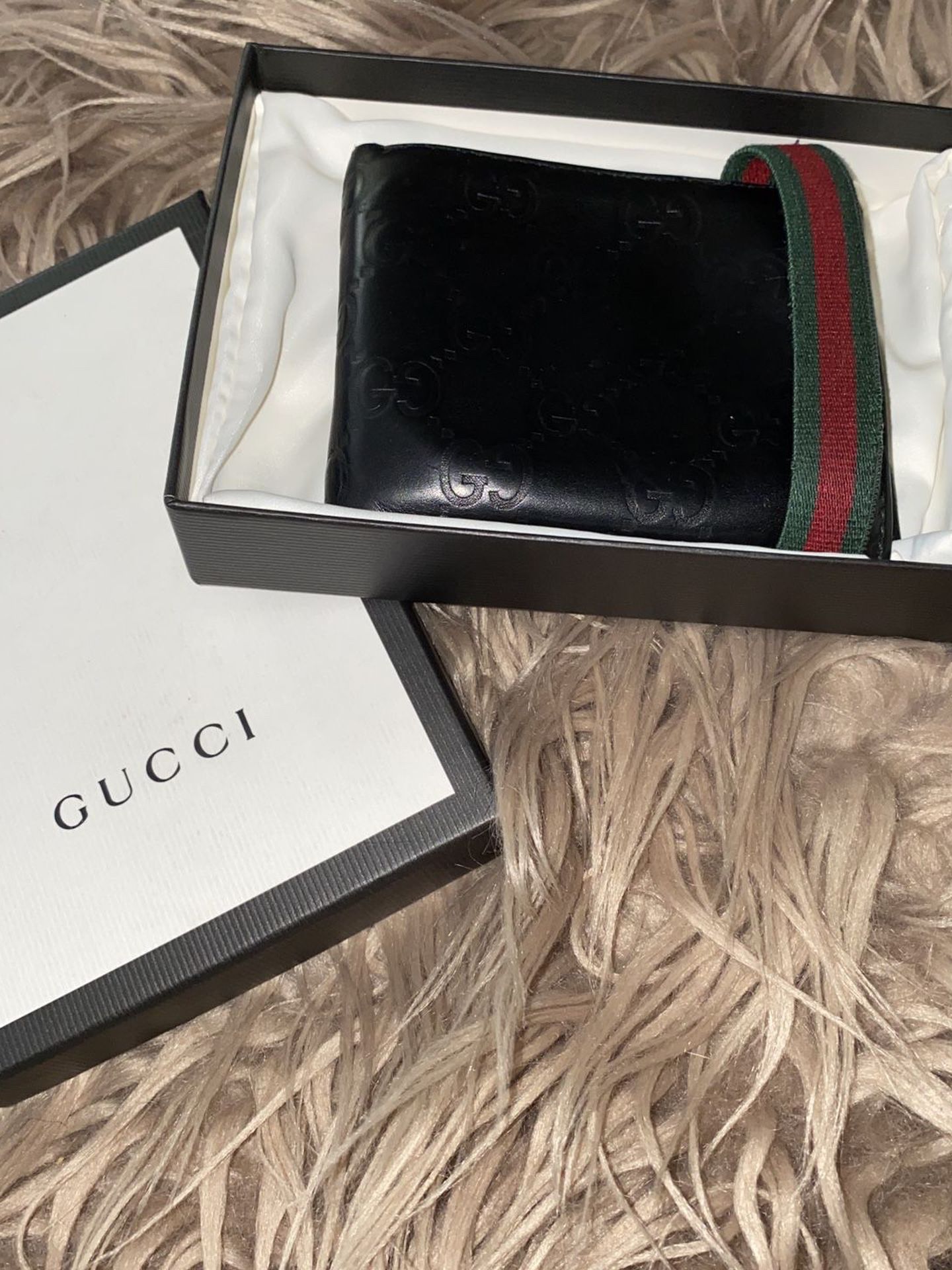 🔴Gucci Mens Leather Wallet Guccissima With Box And Dust Sleeve AUTHENTIC & 1 Keychain NWT RESERVED FOR MARTIN🔴