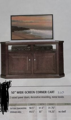 Wood Corner Media Stand / Mueble De Esquina 