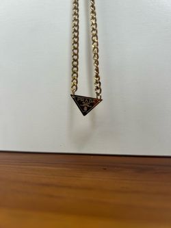 Gold chain - gold triangle pendant