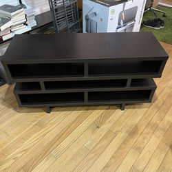 Brown TV Stand with Shelves