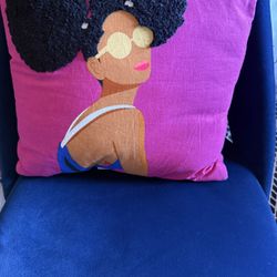 Office Chair/ Blue Velvet