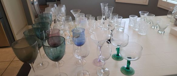 Assorted glassware