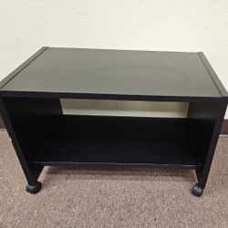 Rolling Entertainment/TV/Printer Stand in Black