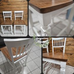 Two Bar Height Wooden Chairs