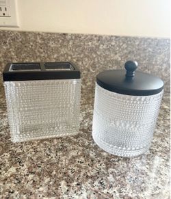 Tooth brush holder and canister