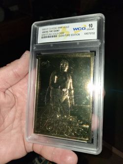 RARE ANDRE THE GIANT GOLD CARD SIGNED