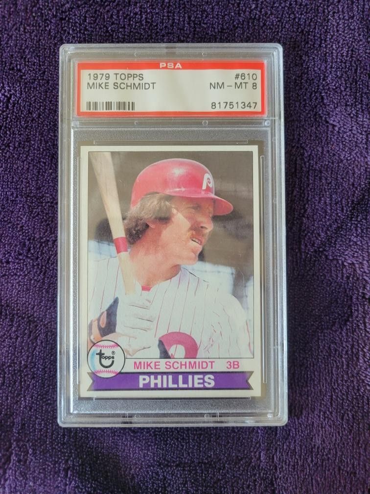 MIKE SCHMIDT 1979 Topps #610 PSA Graded Card NM-MT 8 MLB Phillies