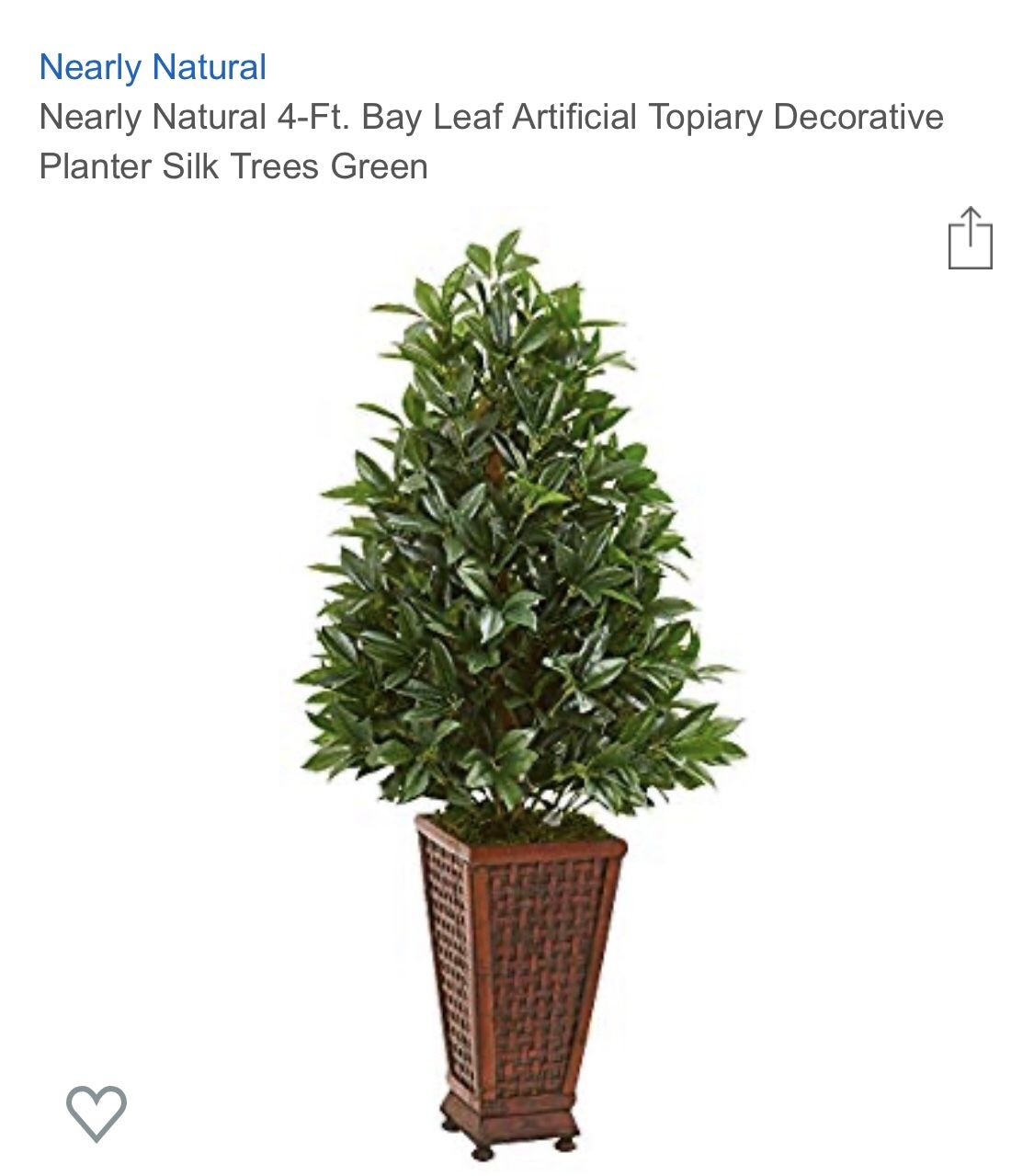 Bay artificial topiary
