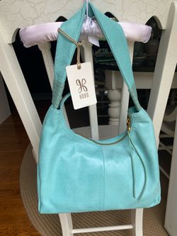 HOBO ASTRID SHOULDER HAND BAG,CARIBBEAN BLUE, 100%LEATHER, NEW WITH TAGS!