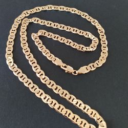 Gold 18k Plated Curb Necklace Chain