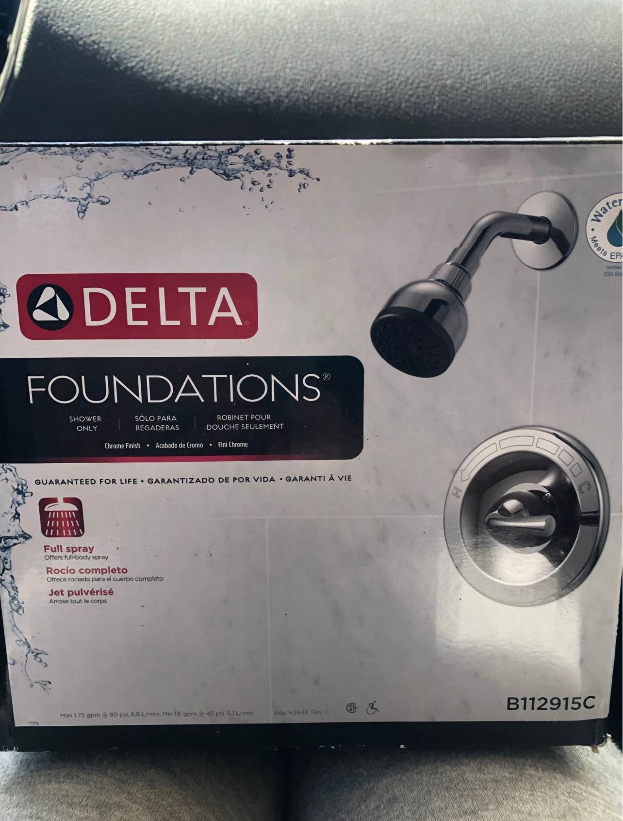 Delta shower head kit
