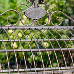 Large Metal Flower Cart with Curved Roof Paris 1968" (Antique Copper)