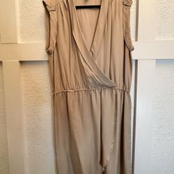 Michael Kors | Sleeveless One Piece Outfit Dress | Women | Large | Beige 