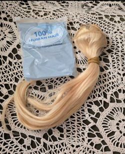 Human hair extensions 16" Clip On Blonde