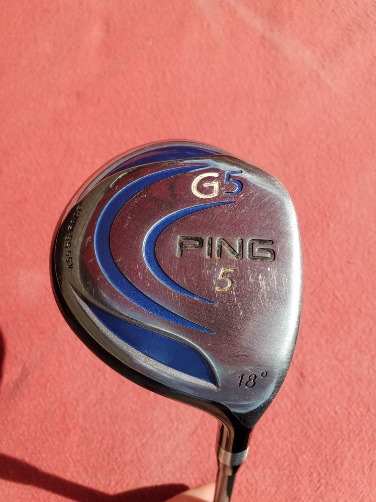 Ping G5 5 Wood. 18° Graphite Shaft Regular