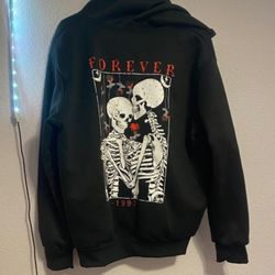 Forever 1997 Sweatshirt With Skeleton And Red Accents 