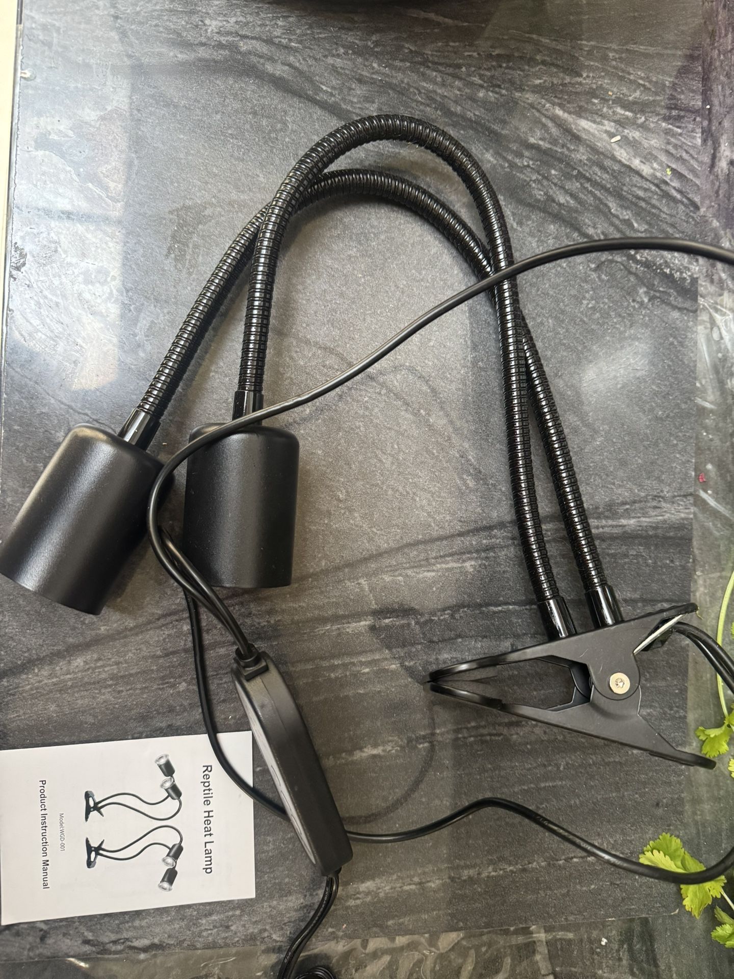 Reptile Heat Lamp With Clamp (no Light Bulbs)