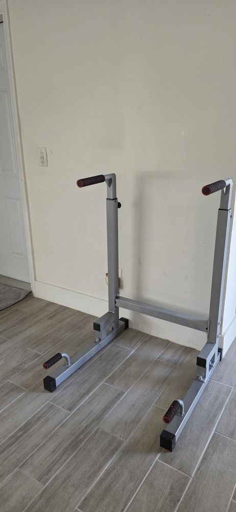 BalanceFrom Steel Frame Dip Station with Adjustable Height