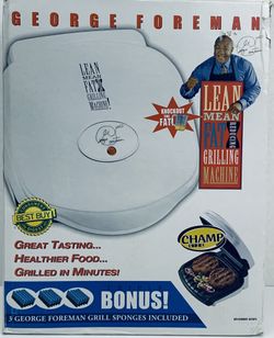 George Foreman Champ Size Lean Mean Fat Grilling Machine