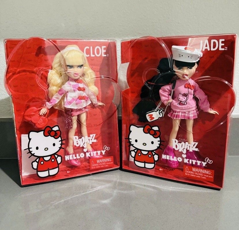 BRATZ X HELLO KITTY CLOE & JADE Sanrio Fashion Dolls- 10 Inches