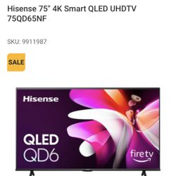 Brand New 75inch 4K Smart Tv 