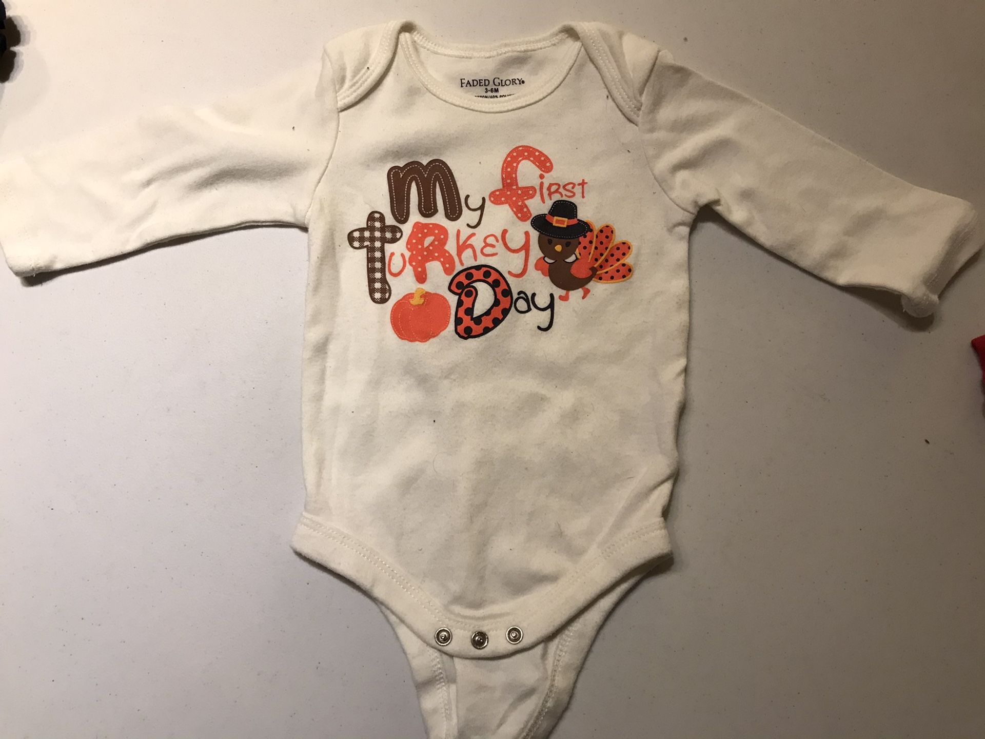 My first turkey day Thanksgiving onesie