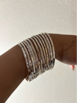 silver bangle set