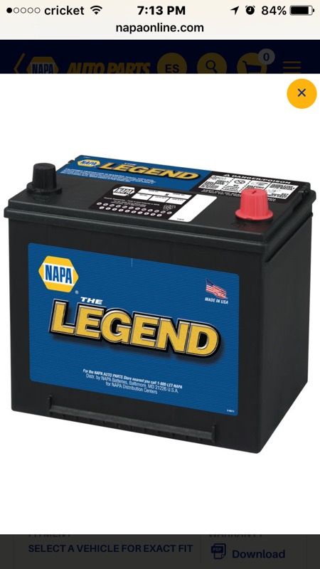 Napa 7585 top post battery