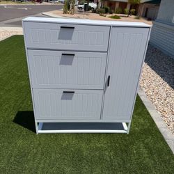 Large Shoe Cabinet With Flip Drawers