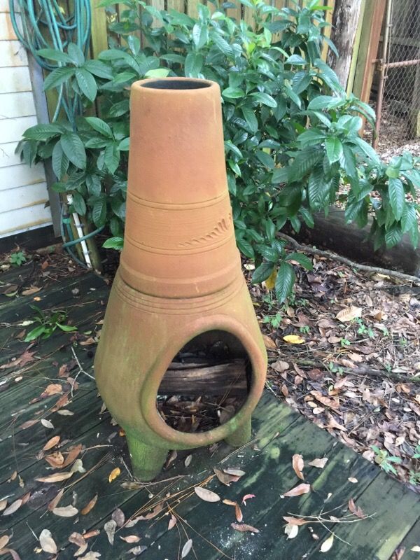 Clay chiminea/ fireplace