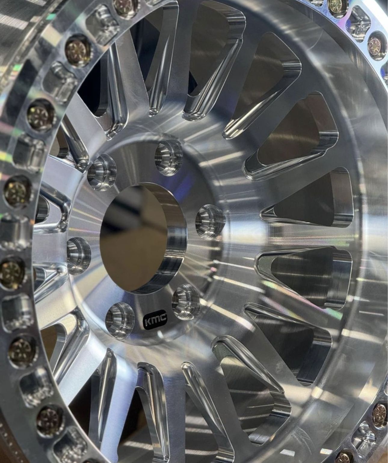 Kmc Impact 445 Forged Beadlocks Machine Finish 17x9 6x139.7 For Chevy ???