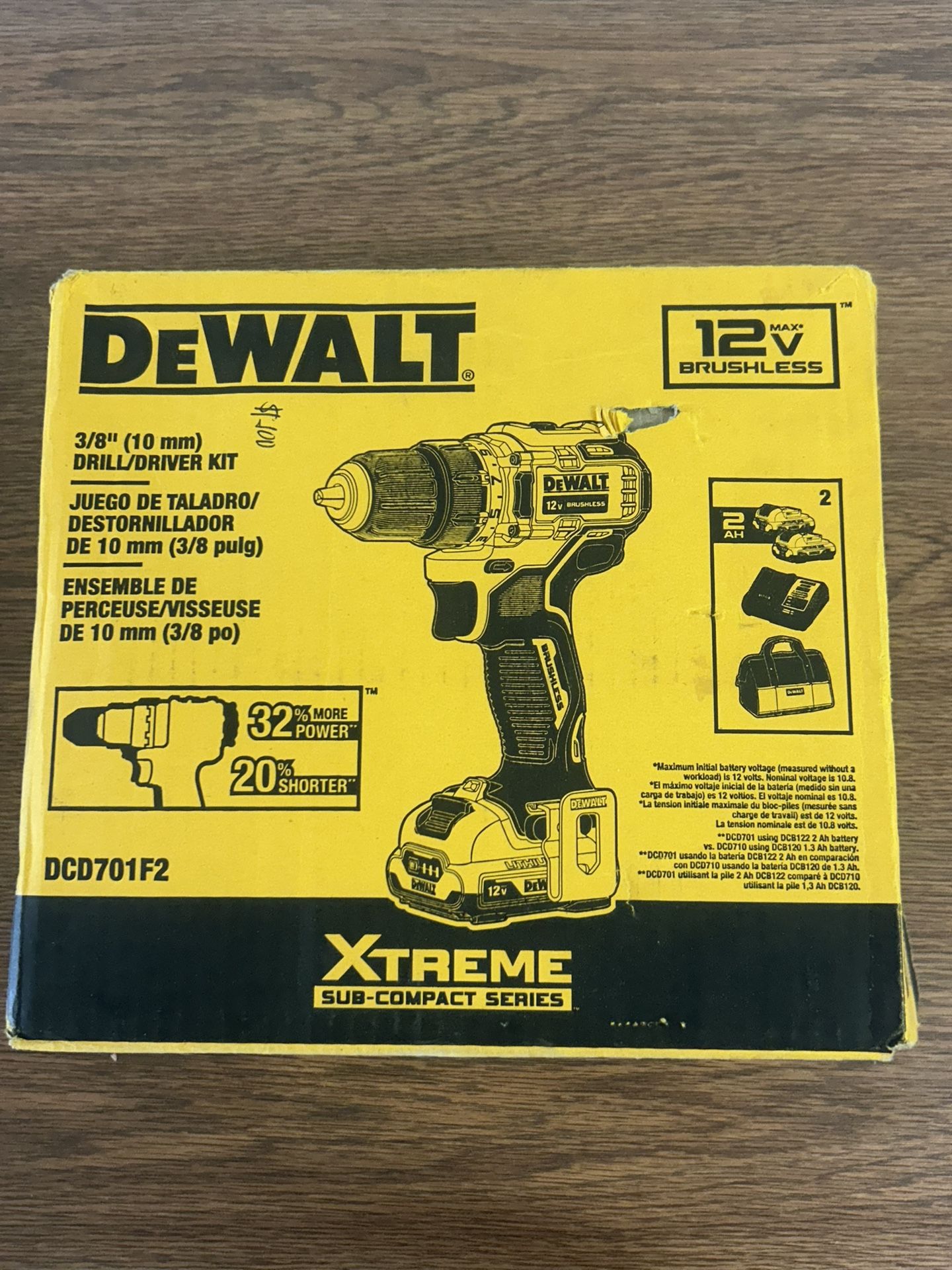 DEWALT 12V MAX Brushless Drill/Driver Kit – DCD701F2 (Brand New in Box)*