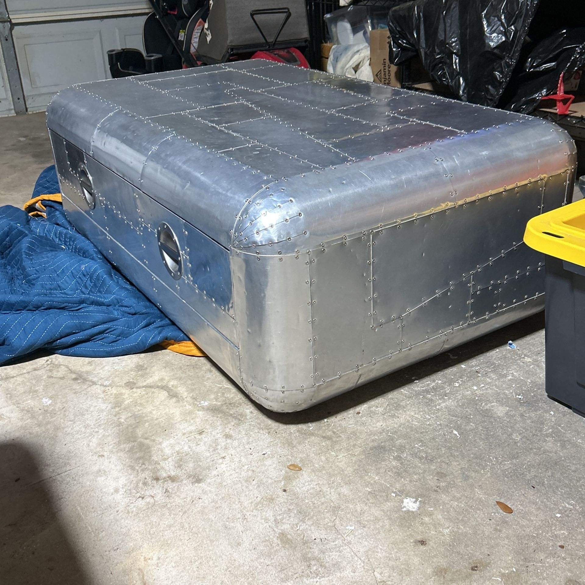 Restoration Hardware Blackhawk Aviator Aluminum Coffee And End Table