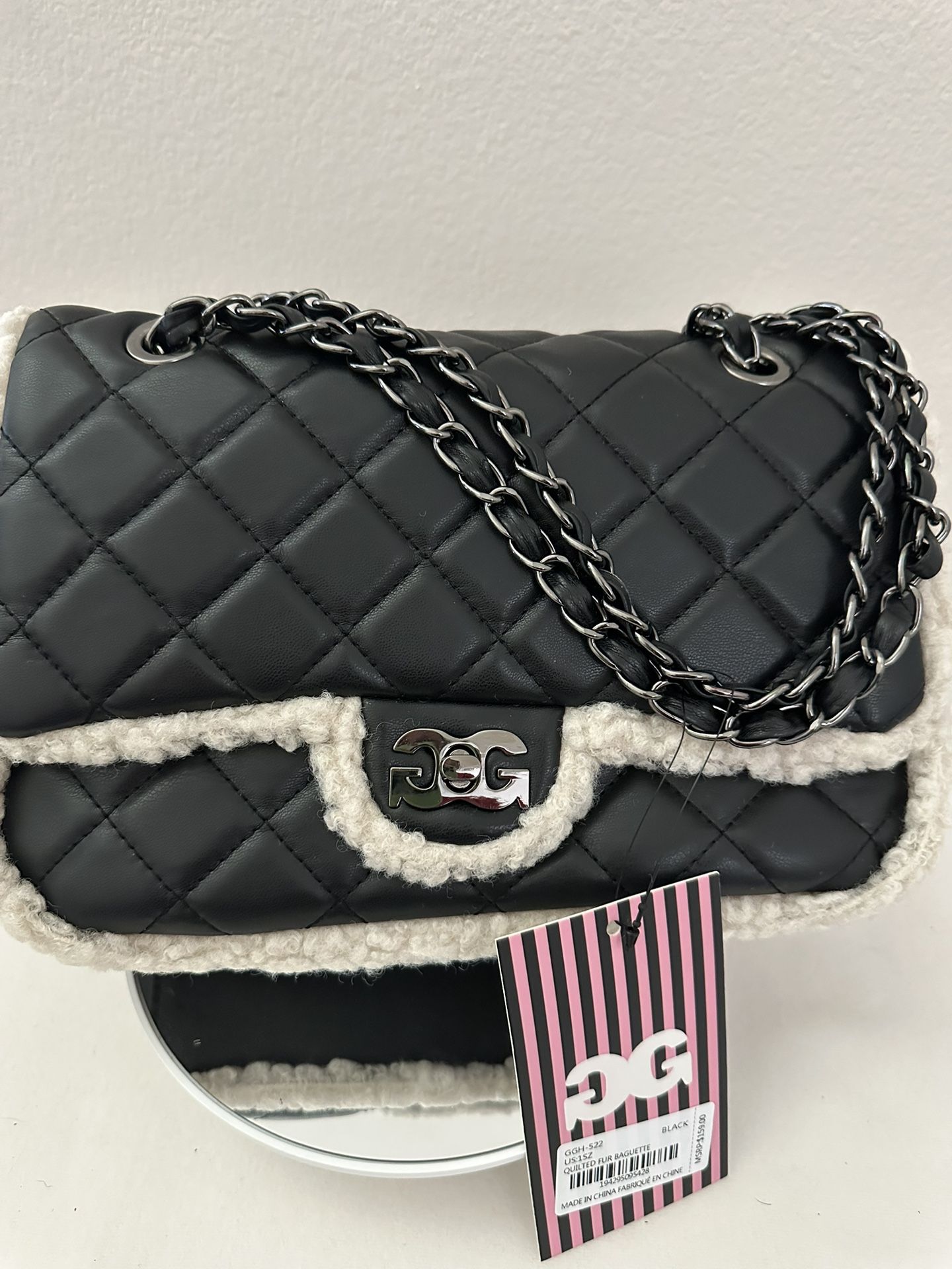🖤 Black Bag with Fur Trim – Gilda Paris 🖤