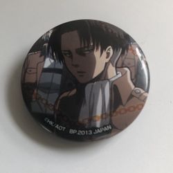 Collectible Can Badge Levi Ackerman from the Anime Series Attack On Titan 