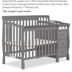 4-in-1 Mini Convertible Crib & Changer - New In Box