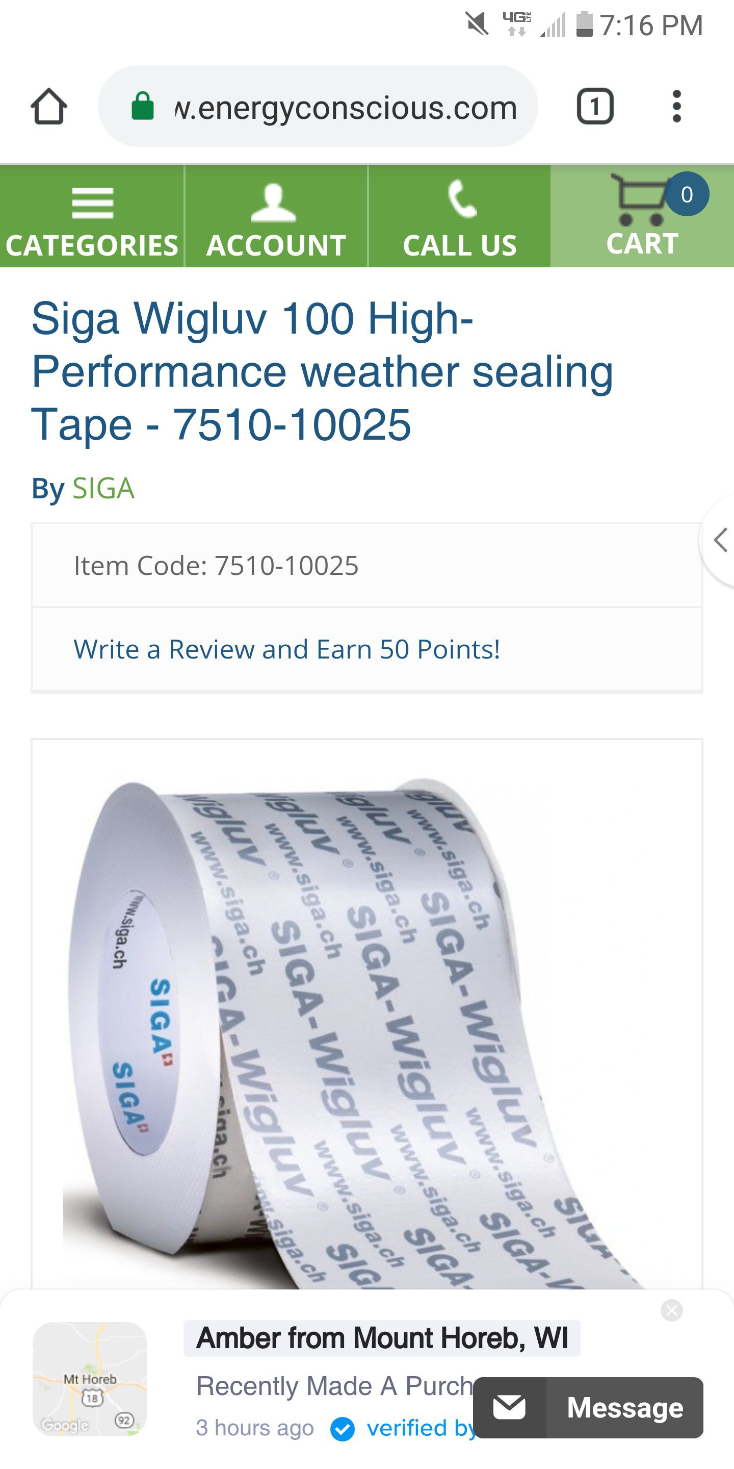 !!HALF OFF!! SIGA -Wyglun Roofing/Sound/Sealant Tape 100-60 High performance sealant tape