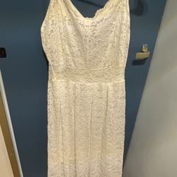 White Lace Dress (M) 