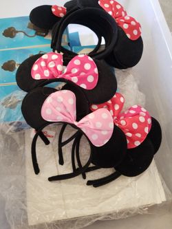 Headband Mouse Ears And Bow ~ 3 For $10