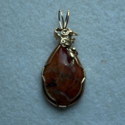 Orange Calcite Pendant
