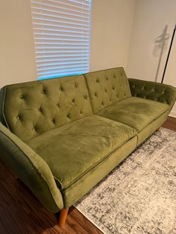 Green sofa