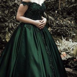 Emerald Green Ball Gown/Quinceanera Dress