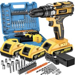 Wireless impact wrench, wireless drilling tool kit, brushless electric impact gun drill bit, impact wrench drill bit, equipped with charger, plug and 