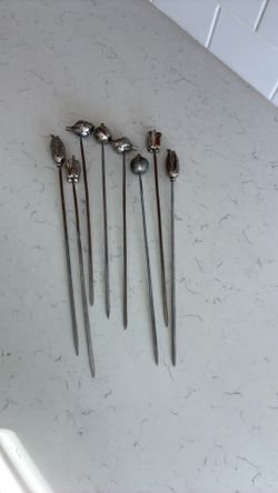 Eight Adorable metal skewers