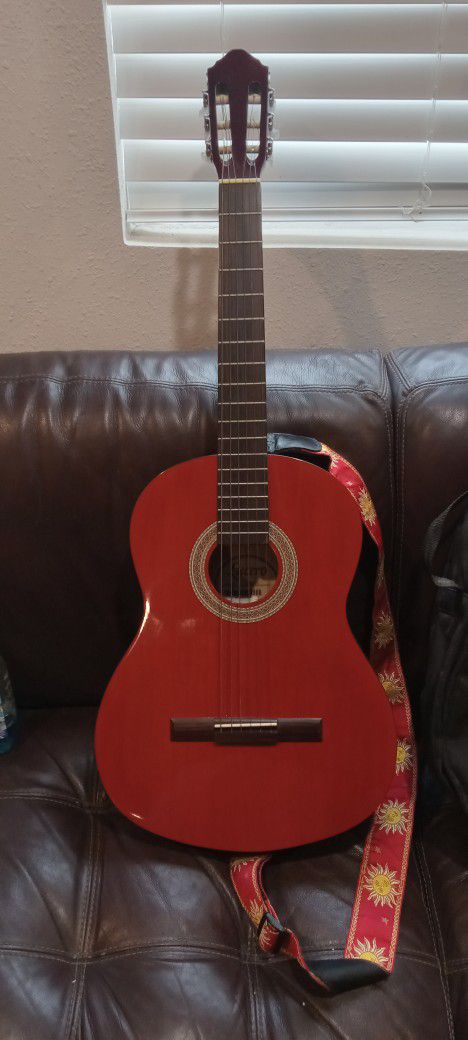Like New Lucero LC100 Acoustic Guitar with Carry Bag