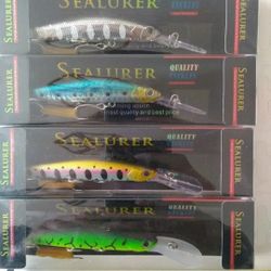 Brand New Fishing Lures Minnow Baits 4pack Lot  Magnetic Tungsten Systems 